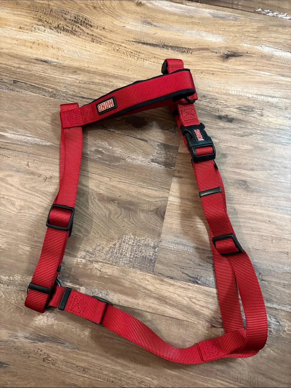 Kong Bright Red Adjustable Harness for dogs. Size large.